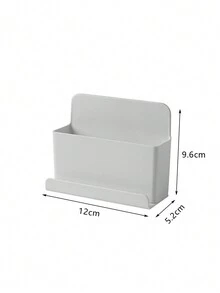 1 pieza Soporte de pared multifuncional para teléfono y caja de almacenamiento - Gris - Ver 5