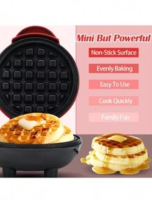 2PCS Gofrera Love: Pequeños Electrodomésticos de Cocina, Waflera Spiderman única y emocionante, Electrodomésticos para Cocina de alta calidad, ¡Sorprende a tu familia con Waflera de Spiderman! - Fácil de usar, perfecta para Desayunos o Eventos Temáticos - Negro - Ver 7