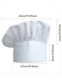 1pc Adjustable Unisex Chef Hat, Kitchen/bakery Elastic Cap, Stripe/plain Cook Cap, Working Hat