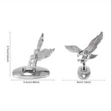 1pc Silver Eagle Shaped Car Ornament With Waterproof Self-adhesive And Rustproof Engine Hood Eagle Stand, Chrome Plated Car Decoration
