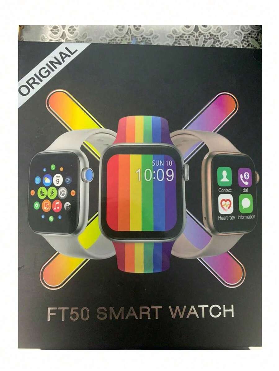 Reloj Inteligente FT50, Hombre Y Mujer Smartwatch Con Bluetooth, Llamadas, Mensajes - Rosa - Ver 1