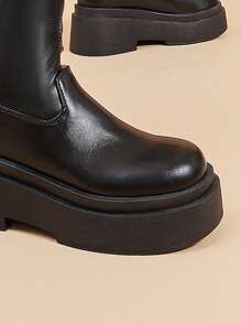 Women's Over-the-knee High-heel Boots, Elastic Stretchy Thick Sole Long Boots For Wide And Plump Legs