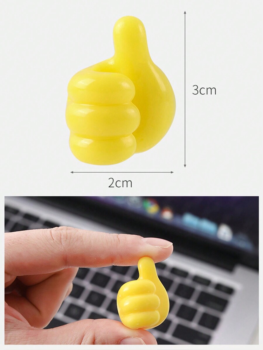 1set/3pcs Creative Cute Thumb Car Charger Cable Holder Organizer Desk