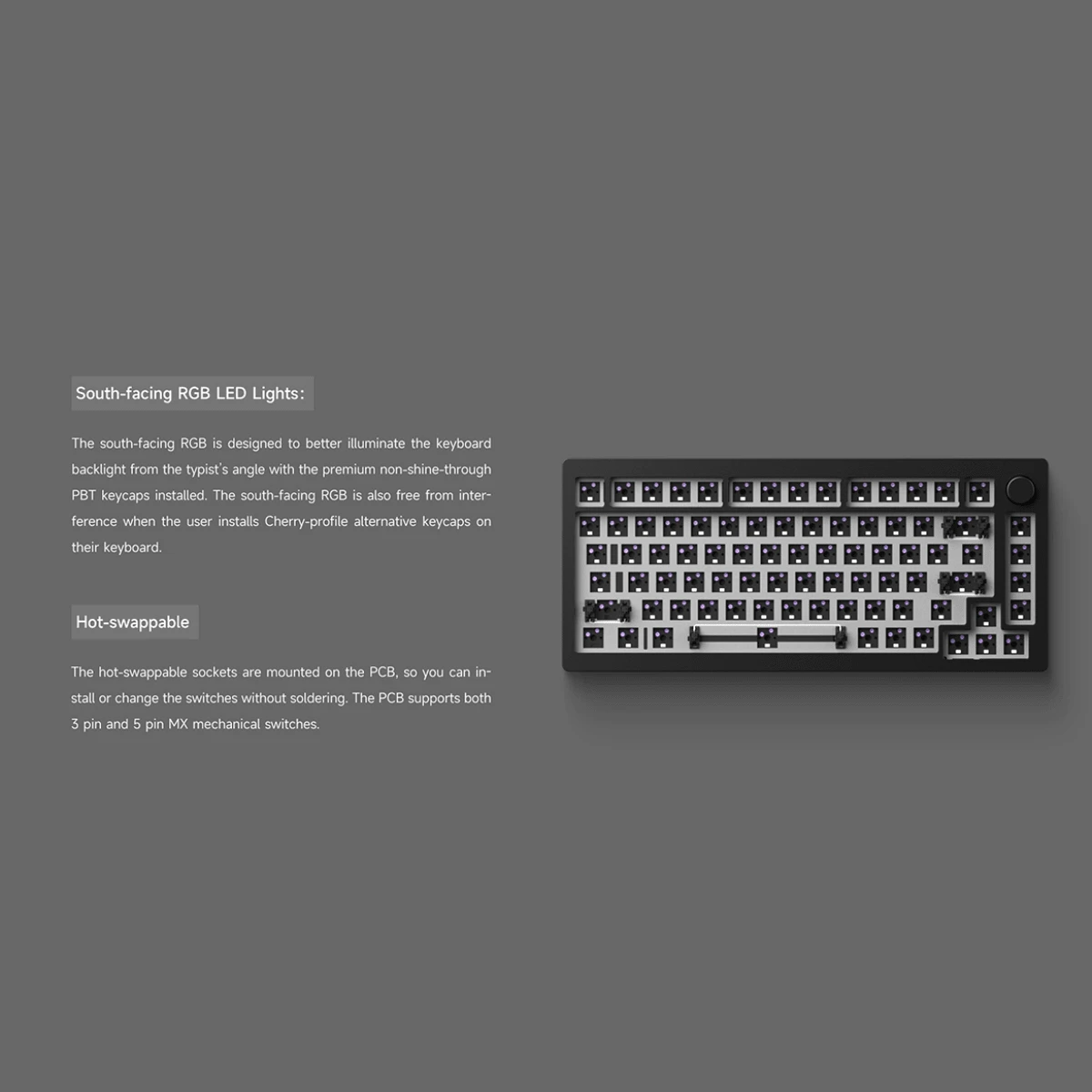 Monsgeek M1w 80 Compact Wired/wireless Threemode Keyboard {kit/package} With Hotswappable