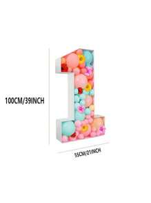 1 bộ 100cm/39inch Tấm bảng Quả bóng bay Khung trang trí Buổi tiệc Đồ trang trí Lớn Quả bóng bay Hộp trữ DIY Quả bóng bay Bối cảnh Khung trang trí - Trắng - Xem 3