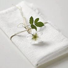 10 Piezas Servilletas De Lino Blancas Para Cena - Blanco - Ver 3