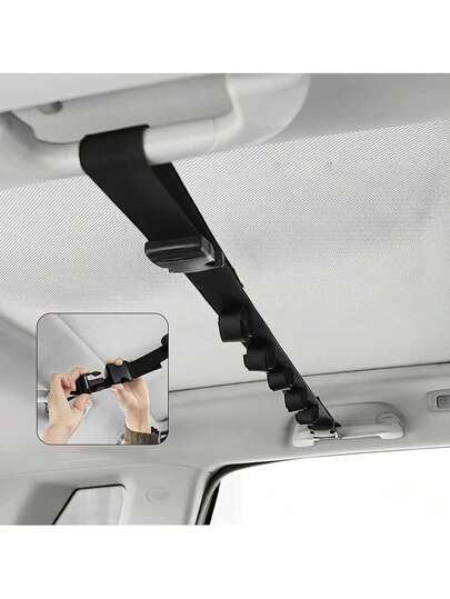 2pcs/set Car Fishing Rod Mount Holder, With Baitcasting Fishing Rods Straps For Secure, Black