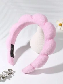 Băng đô rộng rãi và đơn giản thiết kế dạng đám mây phù hợp cho trang phục đi chơi và hẹn hò hàng ngày - Hồng - Xem 4