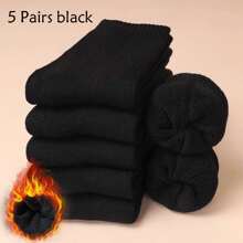 Autumn/winter Warmth - Black Fuzzy Socks - Black - View 1