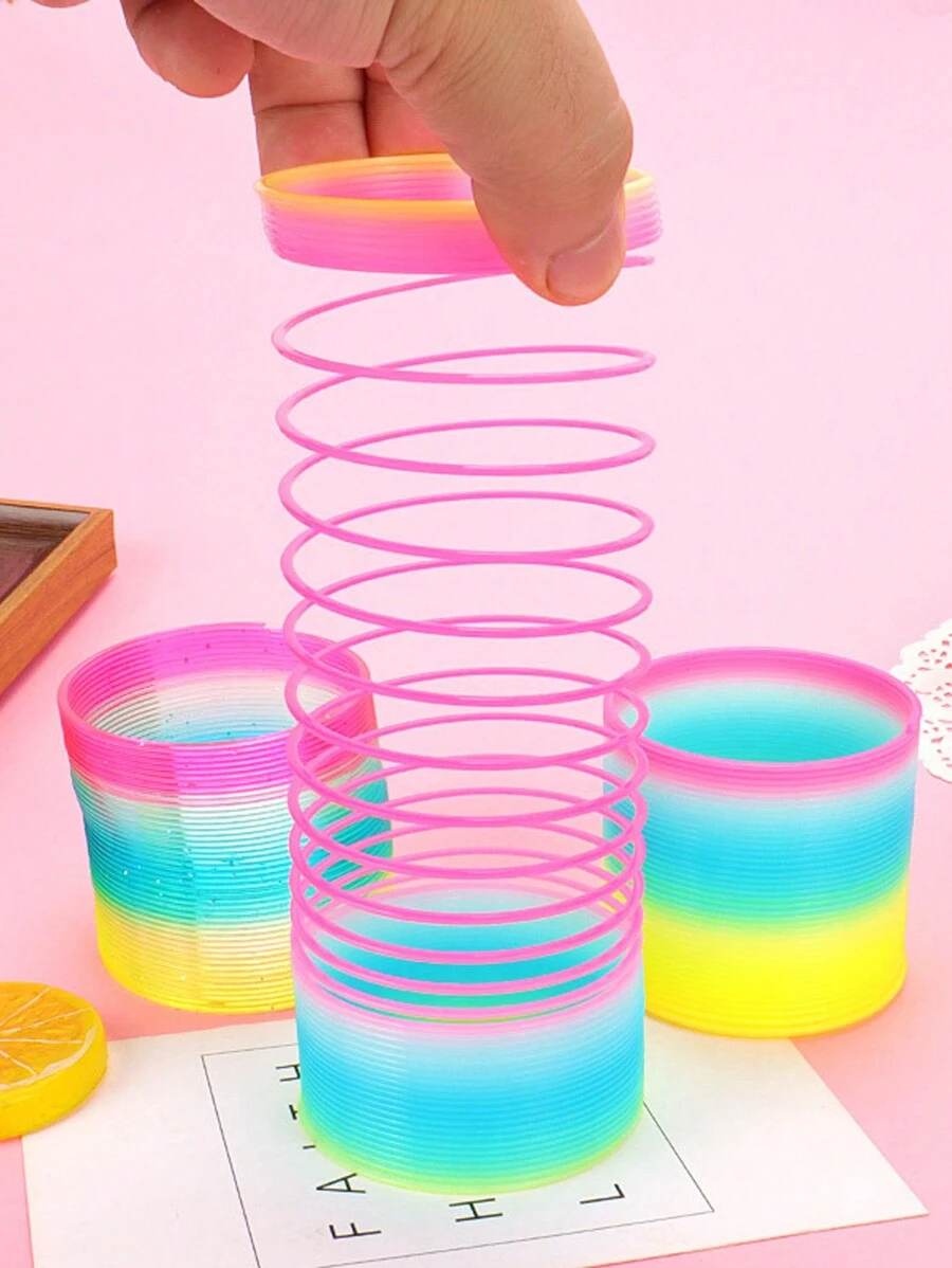 1入組隨機色彈簧玩具盒裝適用於兒童 - 彩色 - 查看 1