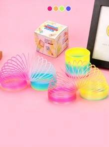 1入組隨機色彈簧玩具盒裝適用於兒童 - 彩色 - 查看 4