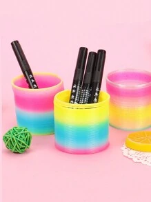 1入組隨機色彈簧玩具盒裝適用於兒童 - 彩色 - 查看 2