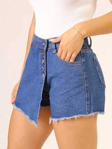 Women Denim Skirts - Màu xanh lam - Xem 8