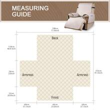 Waterproof Recliner Sofa Cover, Non-Slip Reclining Couch Covers For 1, 2 & 3 Seater, Recliner Couch Cover Furniture Protector With Elastic Straps - 卡其色 - 查看 5