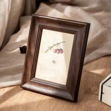 1 件時尚復古相框桌面裝飾創意現代簡約藝術相框婚禮和個人照片 - 咖啡棕 - 查看 3