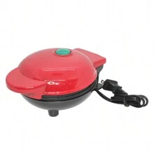 Heart Shaped Waffle Maker Non-Stick Heart Waffle Maker - Red - View 5