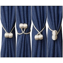 2 件装窗帘磁扣简约创意免钻免安装窗帘绑带生日毕业礼物
