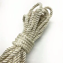 1入組5碼6mm 3股絞線聚丙烯繩，適用於家居精品DIY手工紡織裝飾 - 米色 - 查看 2