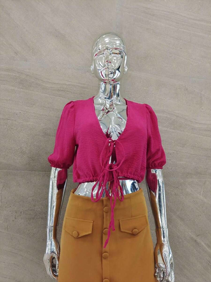 Women Tank Tops & Camis - 玫紅色 - 查看 1