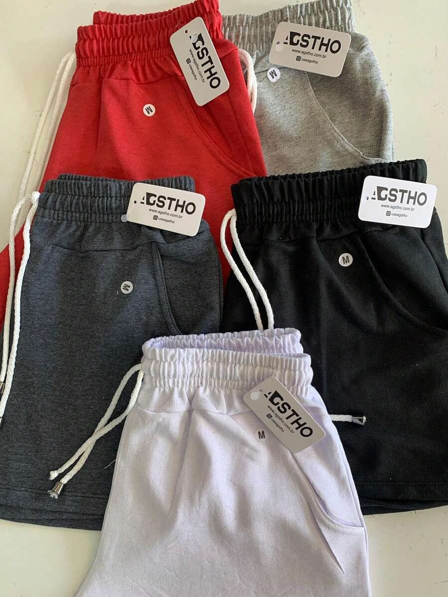 kit com 3 peças de Short feminino moletinho shortinho caimento bonito