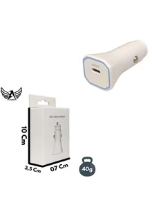 Carregador Fonte Veicular Turbo Usb C Tipo C Pd 20w Para Carro - Multicolorido - Visão 3
