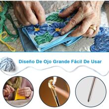 Kit De Ganchos Y Accesorios Para Tejer Al Crochet 100 Piezas - Rosa Fucsia - Ver 4