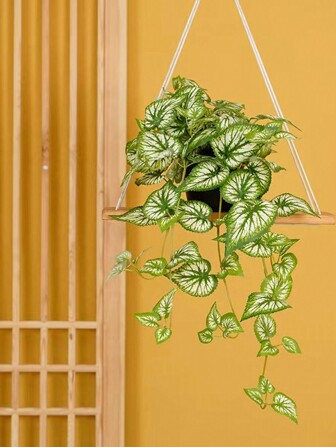 1 st grön konstgjord vinplanta, har 3d-utskriftsteknik för högre imitation, lämplig för rumsdekoration, heminredning, gör-det-själv-fester, hängande korgar, uteplats staketdekoration, alla hjärtans dag, present
