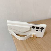 1入組白色荔枝紋手帶卡片收納多功能抗跌pu皮革手機殼,適用於三星galaxy S23 S21 S20 Fe S22 Ultra Note 20 Plus A81 A72 A71 A54 A53 A52 A42 A34 A32 A24 A23 A22 A21s A21 A14 A13 A12 A03 A03 - 白色 - 查看 6