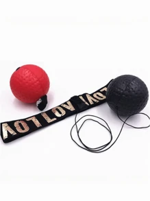 1 件頭戴式拳擊速度訓練球、拳擊訓練反應球、武術拳擊反射球、健身格鬥訓練器材 - 黑色 - 查看 8