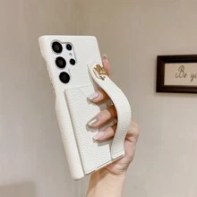 1入組白色荔枝紋手帶卡片收納多功能抗跌pu皮革手機殼,適用於三星galaxy S23 S21 S20 Fe S22 Ultra Note 20 Plus A81 A72 A71 A54 A53 A52 A42 A34 A32 A24 A23 A22 A21s A21 A14 A13 A12 A03 A03 - 白色 - 查看 4