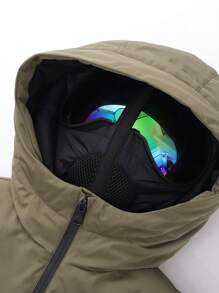 Annil 男童中长款连帽加厚羽绒服保暖防风时尚 - 綠色 - 查看 4