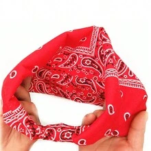 1入組女士運動頭帶，印着印花的派麗紋瑜伽防汗彈性髮帶頭飾髮飾