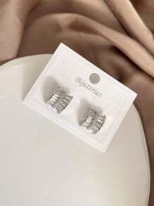 Stud Earrings - 銀色 - 查看 7