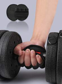 2pcs Weightlifting Grips Palm Protection Gloves With Anti-slip & Anti-callus Design For Push Up, Deadlift, Pull Up, Dumbbell, Gym And Fitness - Black - View 1