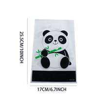 30 件裝熊貓設計禮品袋,卡通熊貓圖案糖果包裝袋適合兒童生日聚會和家庭聚會