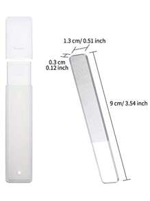 1Pc Nano Glass Nail File With Case Buffing Transparent Nail Art Manicure Sanding Grinding Rubbing Strip Professional Polishing Nail Repair Nail Sanding Block File,Nail Supplies,Nail Tools,Nail Art Tools,Back To School,Nails,Nail Tools For Press On Nails