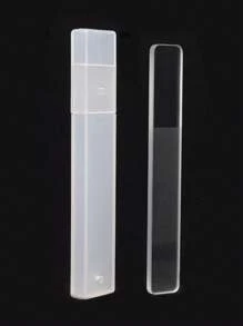 1Pc Nano Glass Nail File With Case Buffing Transparent Nail Art Manicure Sanding Grinding Rubbing Strip Professional Polishing Nail Repair Nail Sanding Block File,Nail Supplies,Nail Tools,Nail Art Tools,Back To School,Nails,Nail Tools For Press On Nails