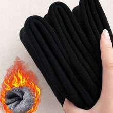 Autumn/winter Warmth - Black Fuzzy Socks - Black - View 6