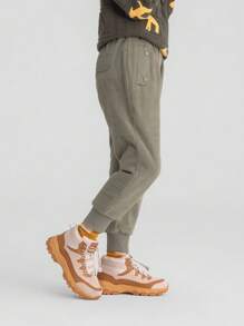 Annil 男女童絨毛棉褲，冬季厚實保暖，加厚打底長褲綠色 - 綠色 - 查看 3