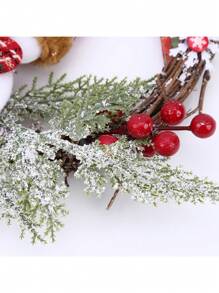 1 件人造花环干枝圣诞花环圣诞老人雪人驯鹿前门装饰感恩节家庭室内外装饰花环室内外花环圣诞装饰、情人节、礼物 - 彩色 - 查看 7