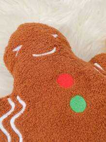 1pc Christmas Gingerbread Man Shaped Pillow (with Pillow Core) - Multicolor - View 4