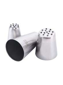 3pcs Stainless Steel Grass Shaped Icing Piping Nozzle With Seamless And Velvety Texture, Baking Tool - Silver - View 7