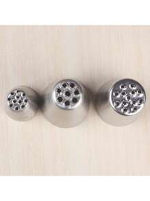 3pcs Stainless Steel Grass Shaped Icing Piping Nozzle With Seamless And Velvety Texture, Baking Tool - Silver - View 11