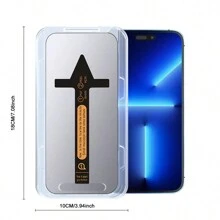 1PC 8K High End HD Tempered Glass Compatible With IPhone 14 13 12 11 Pro Max XS MAX X XR Screen Protector Compatible With IPhone 14 Plus 13 12 Mini With Alignment Mounting Cover