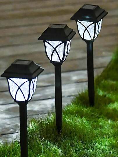 6个/2个太阳能户外路径灯，防水花园灯，草坪灯，太阳能景观装饰照明，适用于庭院/花园/景观/走道/露台/车道/草坪，LED户外灯，秋季装饰，家居装饰，户外装饰