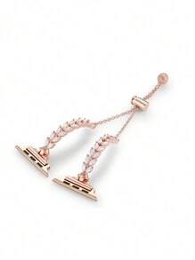 1 件叶子水钻手链表带兼容 38/40/41/42/44/45/46/49 毫米，兼容 Series Ultra/SE/11/10/9/8/7/6/5/4/3/2/1