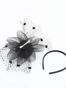 1入歐美時尚復古風格新娘頭飾,適用於婚禮、舞台表演、旗袍秀、貝雷帽、面紗頭帶、髮飾優雅 - 均碼 - 查看 7