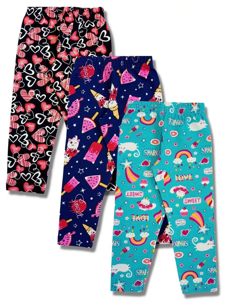 Young Girls Leggings - Multicolor - View 1