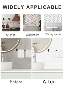 Pure White Fishscale Ceramic Wall Tile, Stick on Tiles Kitchen Backsplash (Thicker Design) - White - View 7