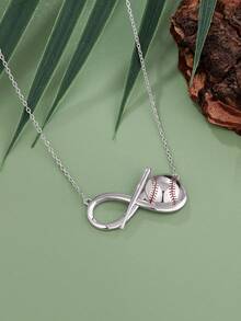 1條時尚棒球項鍊,適合男女,適用於日常佩戴及節慶禮物,運動收藏系列